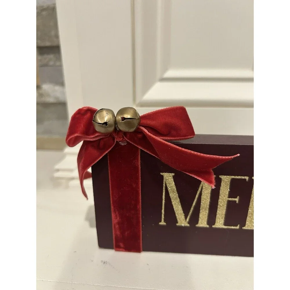Ashland Holiday Tidings Merry Tabletop Red Gold Christmas Decor